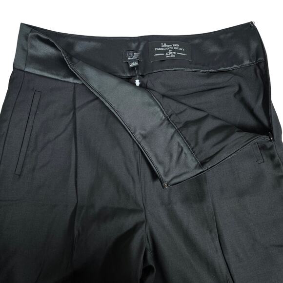 J. Crew Collection wide-leg trouser pant in tuxedo wool Black 4 NWT - Picture 5 of 16